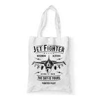 Thumbnail for Jet Fighter - The Sky is Yours Designed Tote Bags