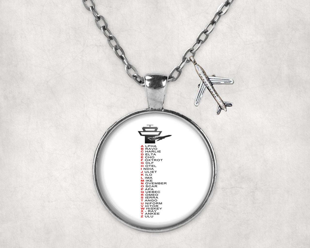 Aviation Alphabet Designed Necklaces