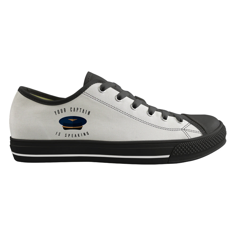 Your Captain Is Speaking Designed Canvas Shoes (Men)
