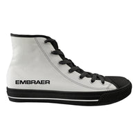 Thumbnail for Embraer & Text Designed Long Canvas Shoes (Men)