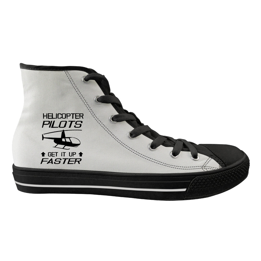 Helicopter Pilots Get It Up Faster Designed Long Canvas Shoes (Women)