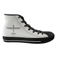 Thumbnail for Propeller Shape Aviation Alphabet Designed Long Canvas Shoes (Women)