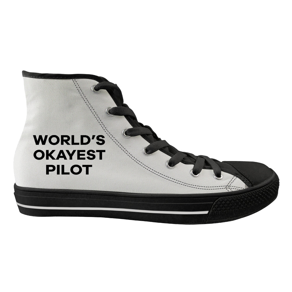 World's Okayest Pilot Designed Long Canvas Shoes (Women)