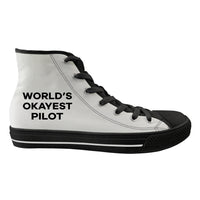 Thumbnail for World's Okayest Pilot Designed Long Canvas Shoes (Women)