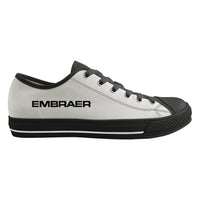 Thumbnail for Embraer & Text Designed Canvas Shoes (Men)