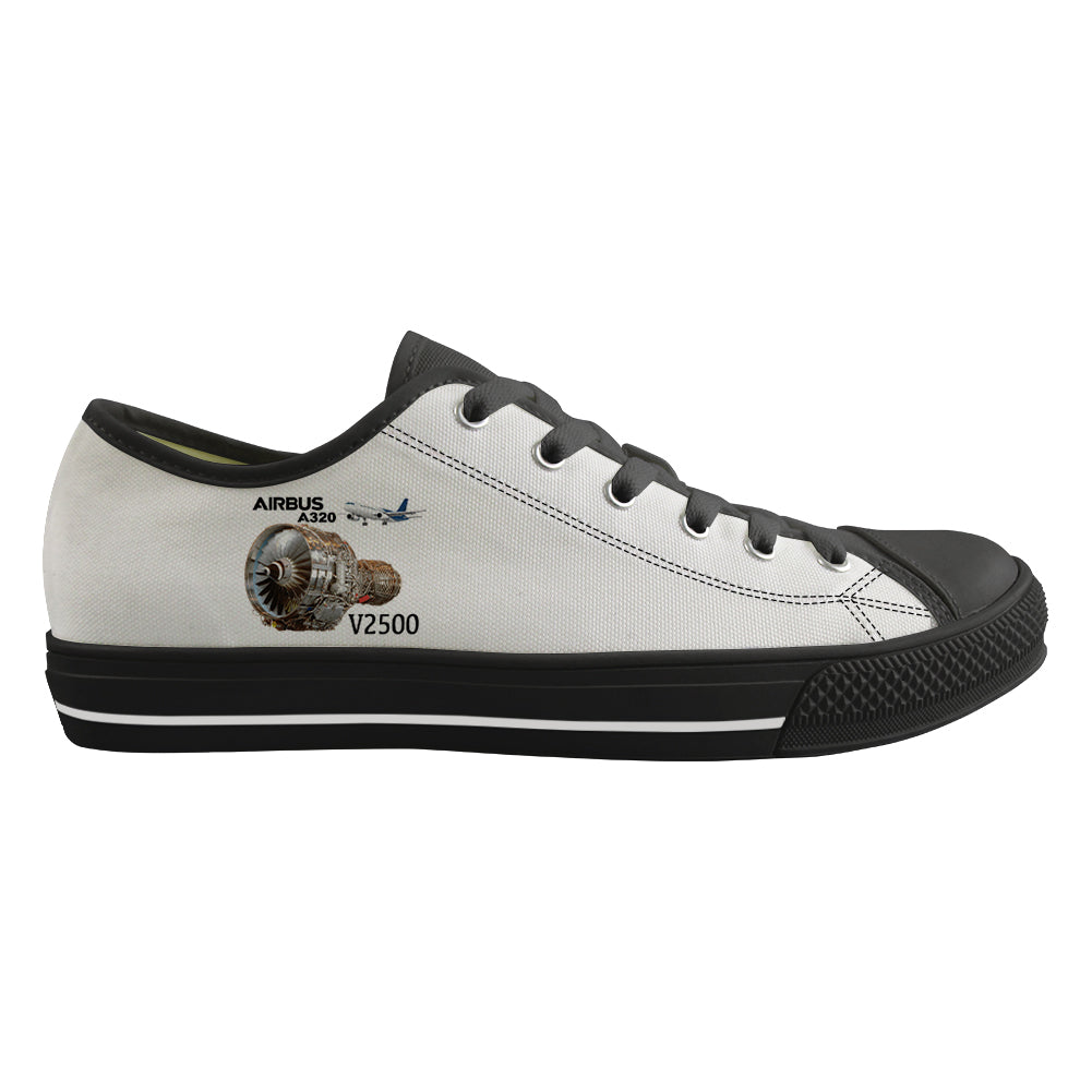 Airbus A320 & V2500 Engine Designed Canvas Shoes (Men)