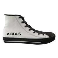 Thumbnail for Airbus & Text Designed Long Canvas Shoes (Women)