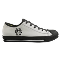Thumbnail for Eat Sleep Fly Designed Canvas Shoes (Men)