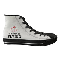 Thumbnail for I'D Rather Be Flying Designed Long Canvas Shoes (Women)