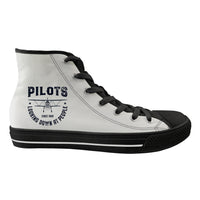 Thumbnail for Pilots Looking Down at People Since 1903 Designed Long Canvas Shoes (Men)