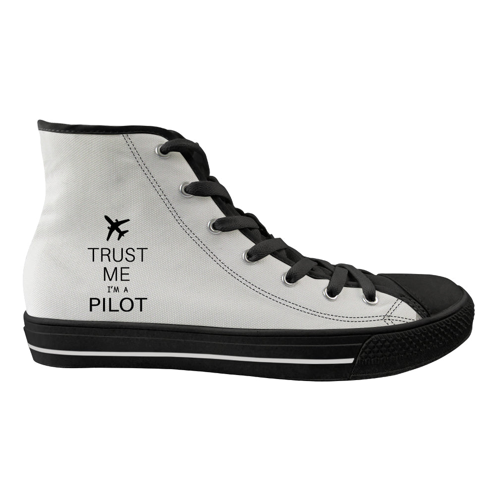 Trust Me I'm a Pilot 2 Designed Long Canvas Shoes (Women)