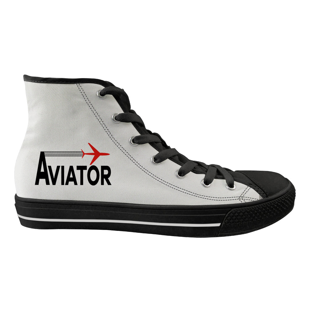 Aviator Designed Long Canvas Shoes (Men)