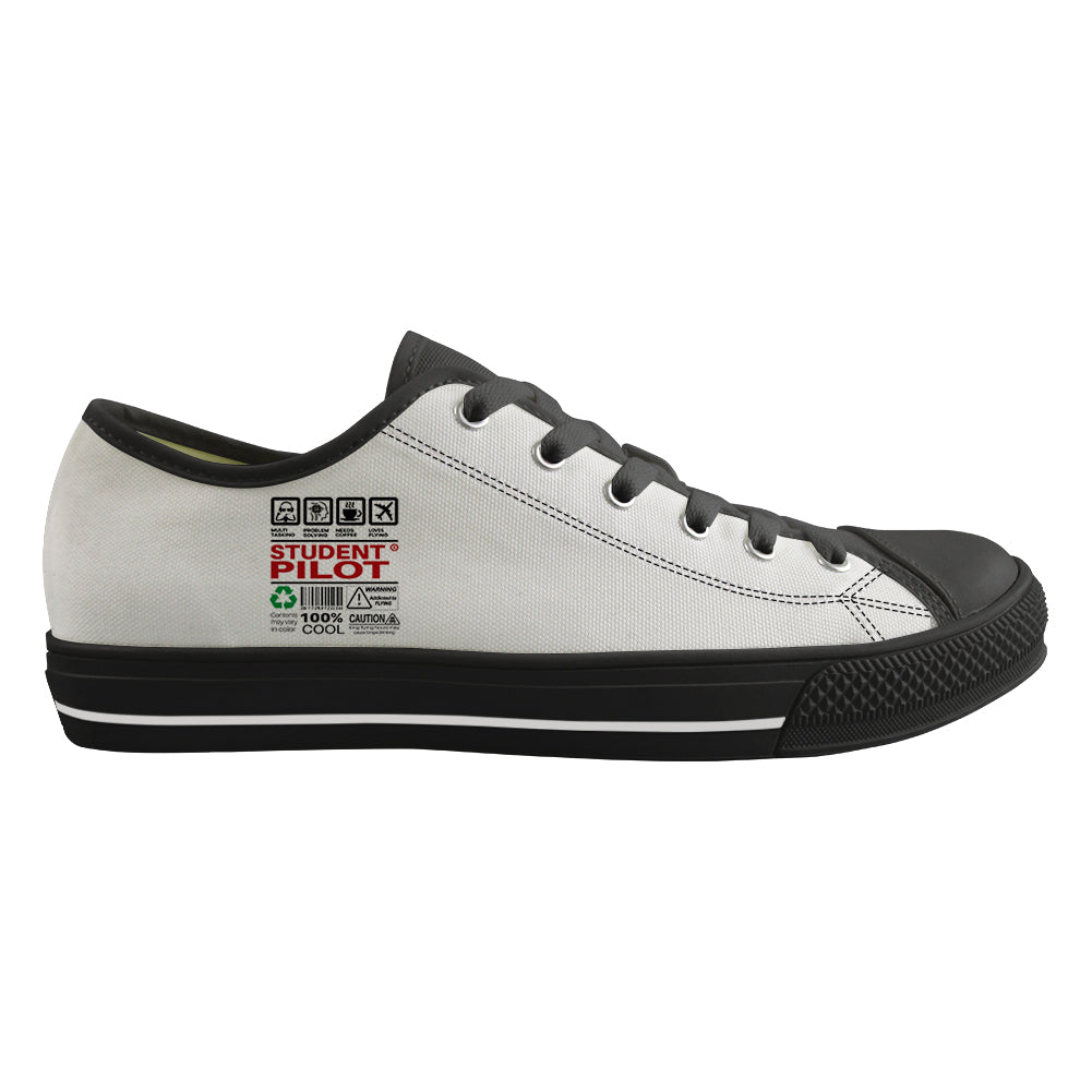 Student Pilot Label Designed Canvas Shoes (Women)