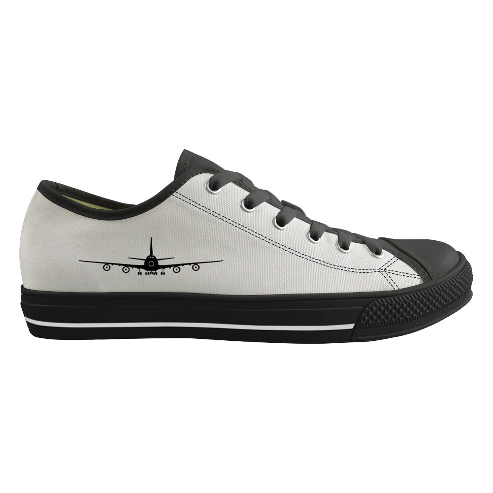 Boeing 747 Silhouette Designed Canvas Shoes (Women)