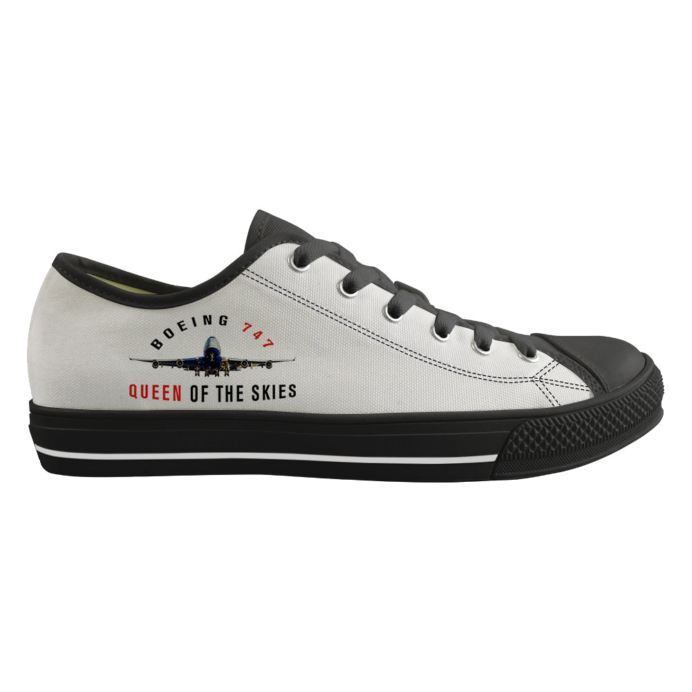 Boeing 747 Queen of the Skies Designed Canvas Shoes (Women)
