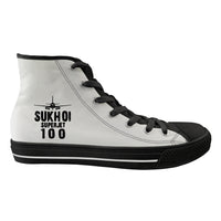 Thumbnail for Sukhoi Superjet 100 & Plane Designed Long Canvas Shoes (Women)