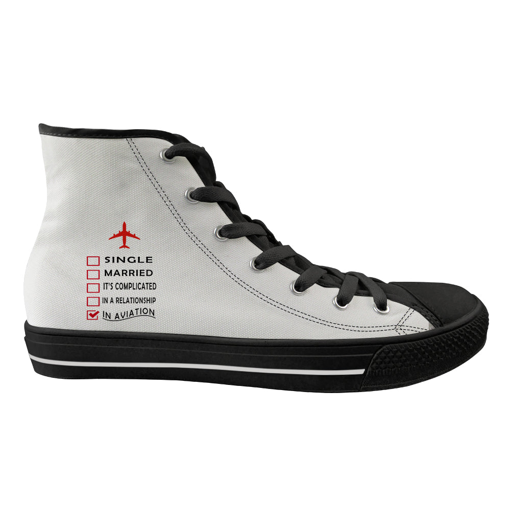 In Aviation Designed Long Canvas Shoes (Women)