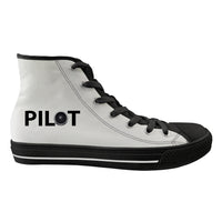Thumbnail for Pilot & Jet Engine Designed Long Canvas Shoes (Women)