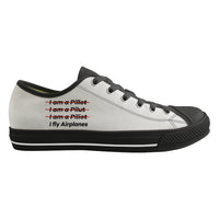 Thumbnail for I Fly Airplanes Designed Canvas Shoes (Women)