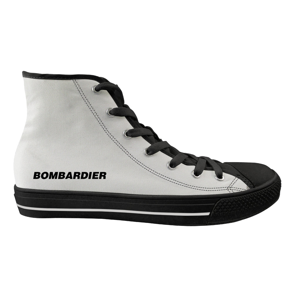 Bombardier & Text Designed Long Canvas Shoes (Women)
