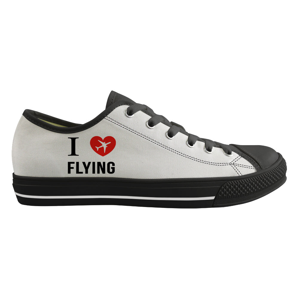 I Love Flying Designed Canvas Shoes (Men)