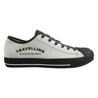 Thumbnail for Travelling All Around The World Designed Canvas Shoes (Women)