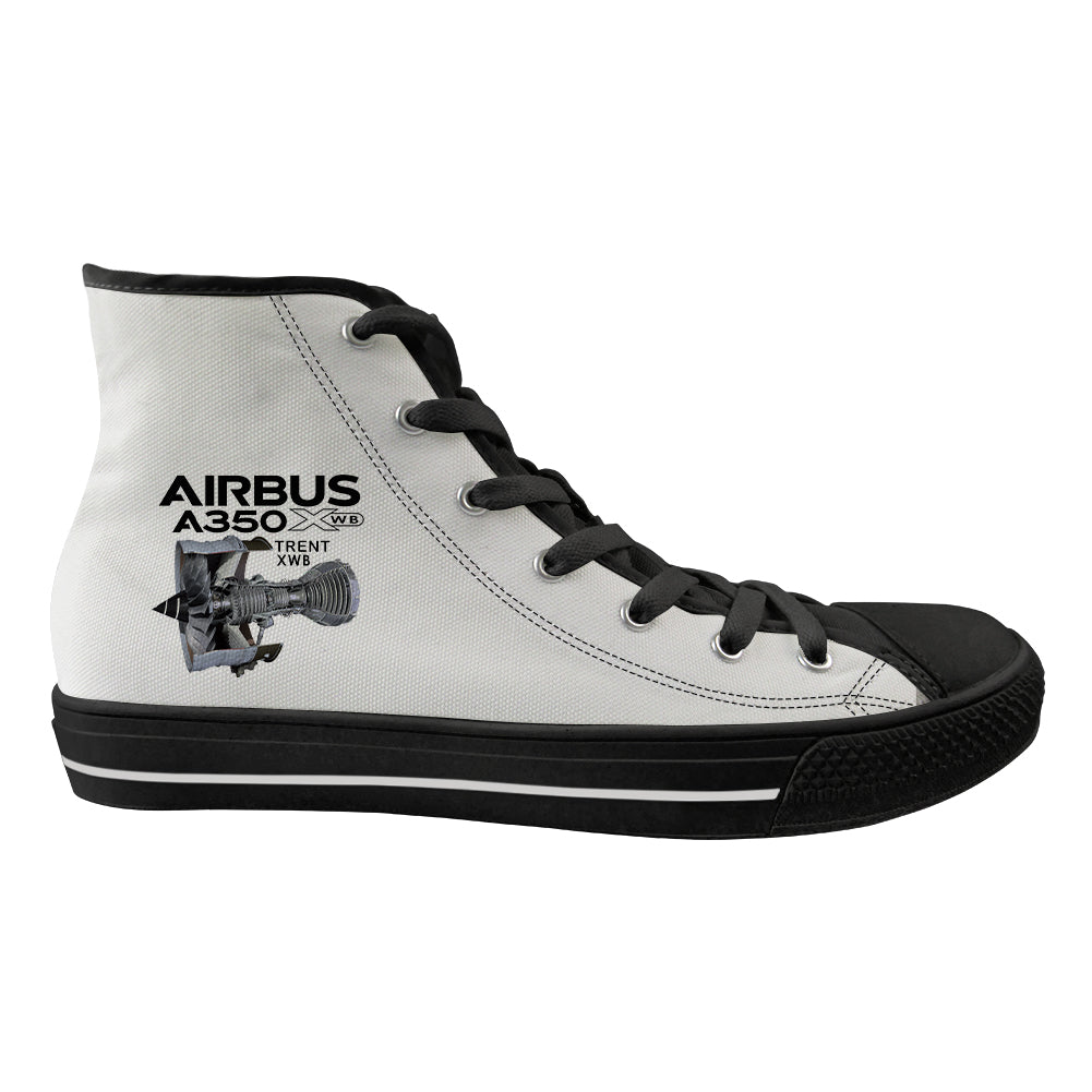 Airbus A350 & Trent Wxb Engine Designed Long Canvas Shoes (Men)