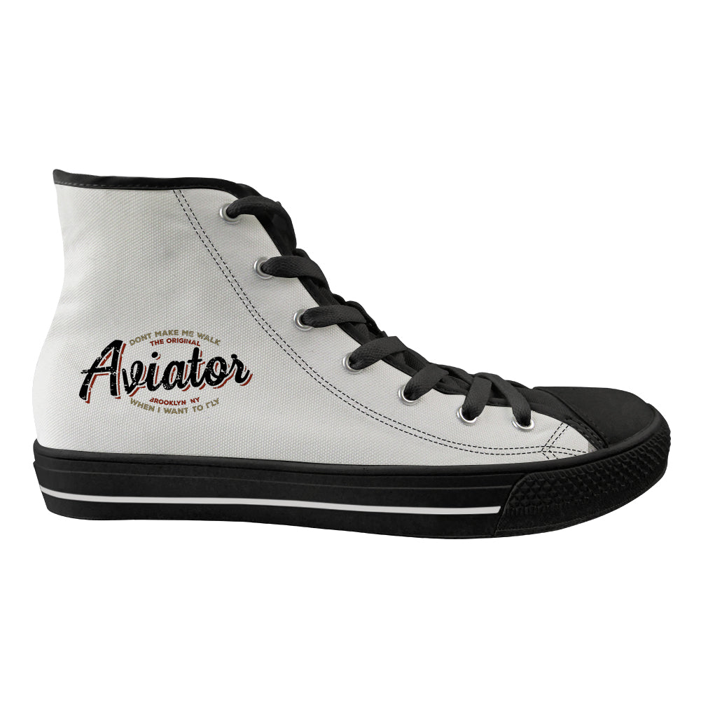 Aviator - Dont Make Me Walk Designed Long Canvas Shoes (Women)