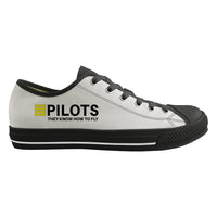 Thumbnail for Pilots They Know How To Fly Designed Canvas Shoes (Women)