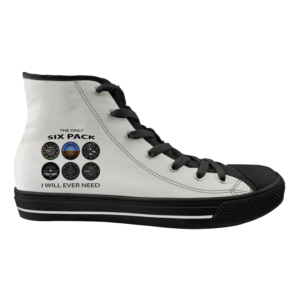 The Only Six Pack I Will Ever Need Designed Long Canvas Shoes (Men)