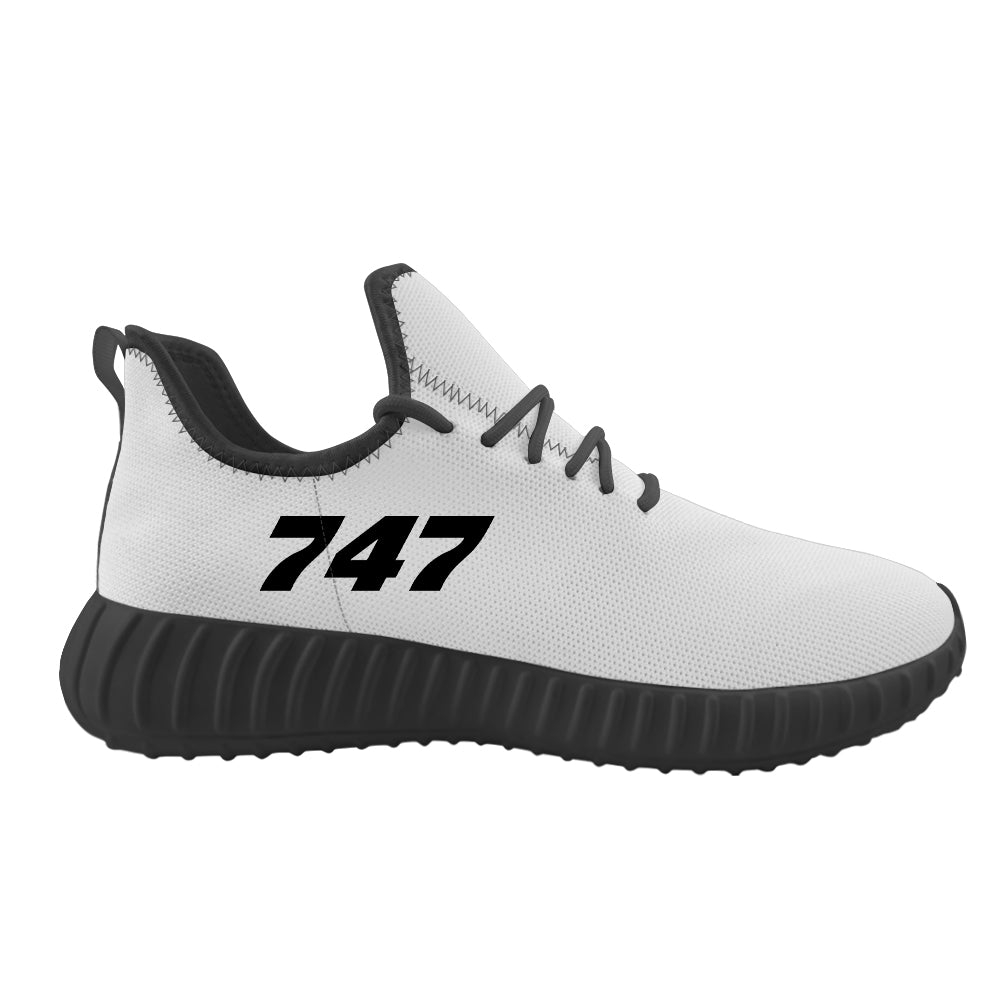 747 Flat Text Designed Sport Sneakers & Shoes (MEN)