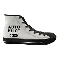 Thumbnail for Auto Pilot ON Designed Long Canvas Shoes (Women)