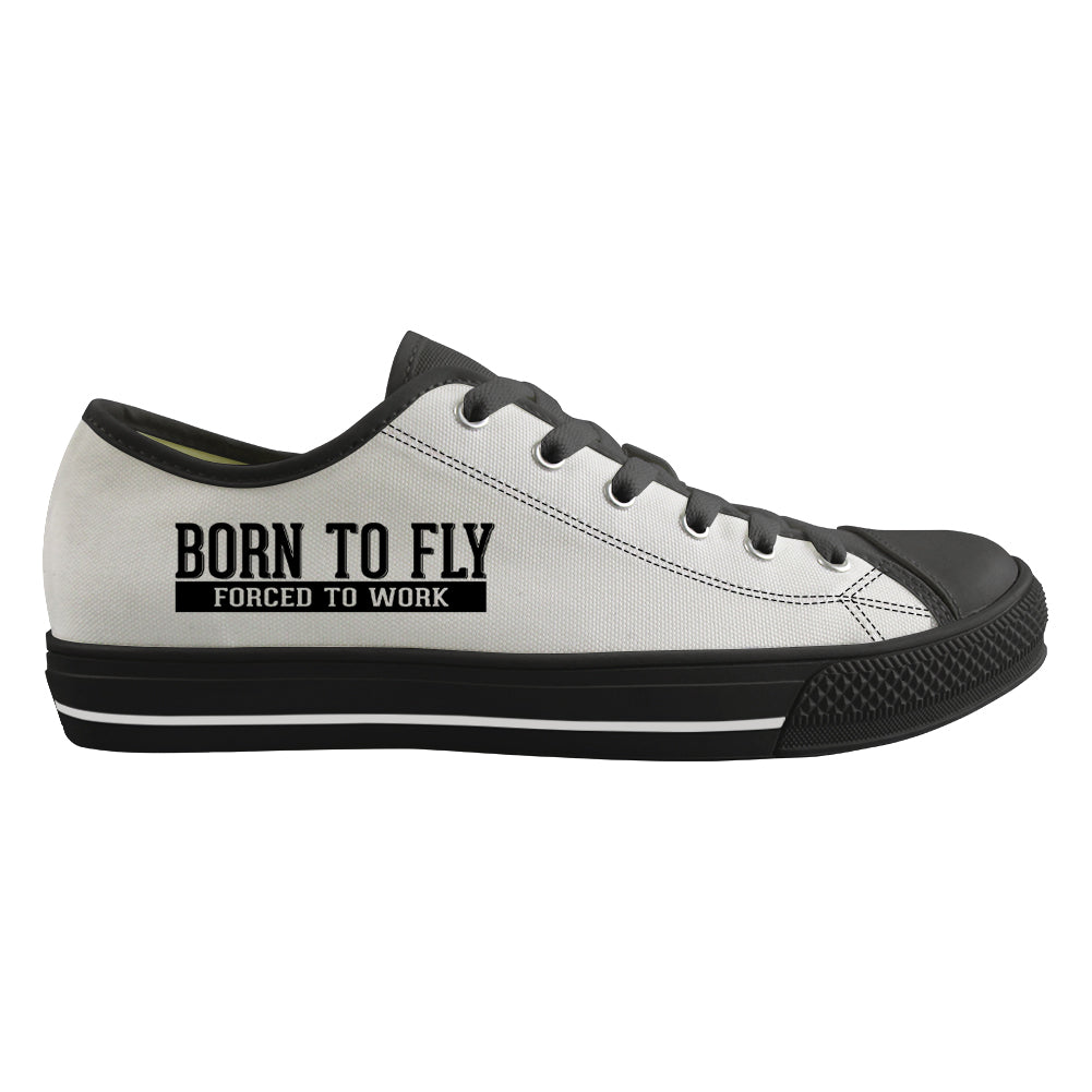 Born To Fly Forced To Work Designed Canvas Shoes (Men)
