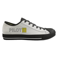 Thumbnail for Pilot & Stripes (3 Lines) Designed Canvas Shoes (Women)