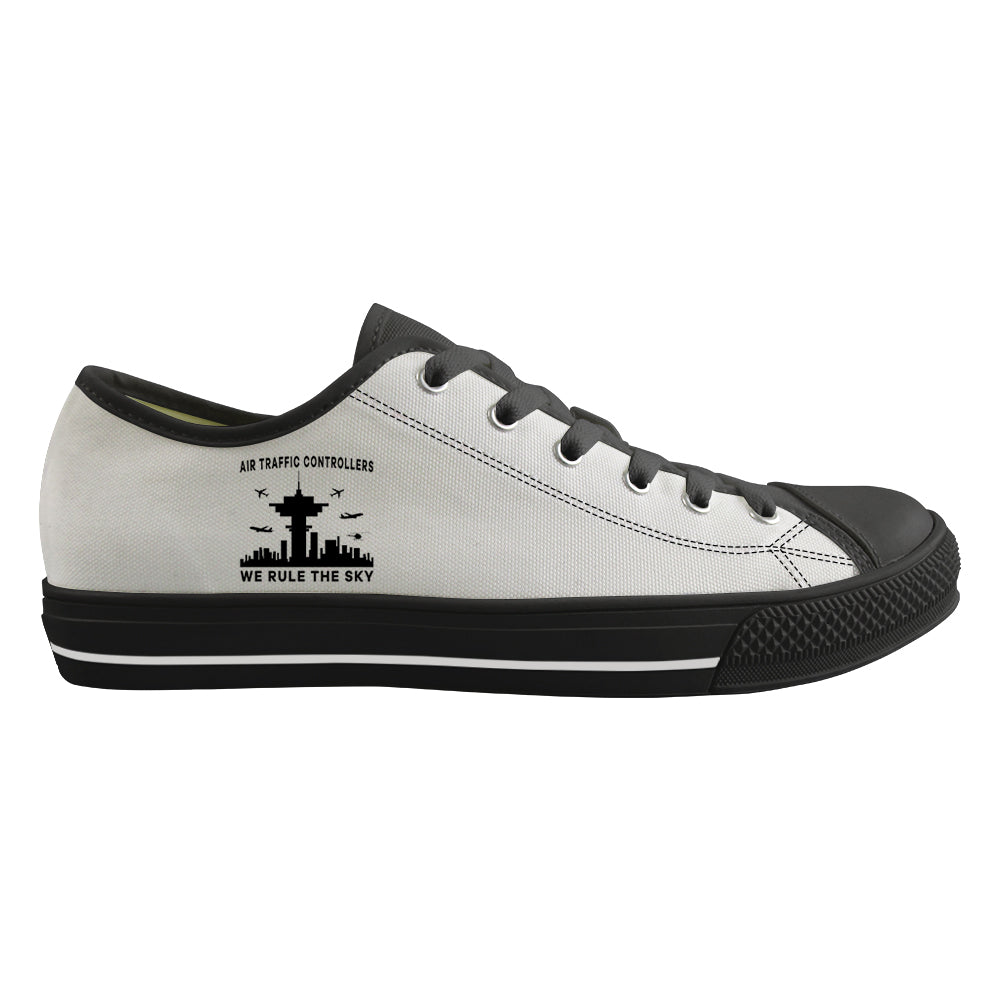 Air Traffic Controllers - We Rule The Sky Designed Canvas Shoes (Women)