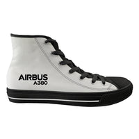 Thumbnail for Airbus A380 & Text Designed Long Canvas Shoes (Women)