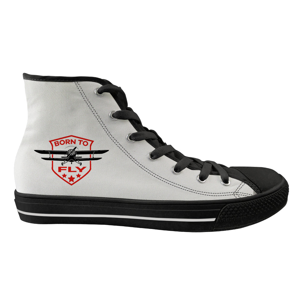 Born To Fly Designed Designed Long Canvas Shoes (Men)