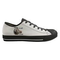 Thumbnail for Airbus A320 & V2500 Engine Designed Canvas Shoes (Women)