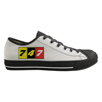 Thumbnail for Flat Colourful 747 Designed Canvas Shoes (Women)