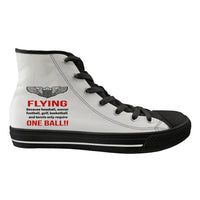 Thumbnail for Flying One Ball Designed Long Canvas Shoes (Women)
