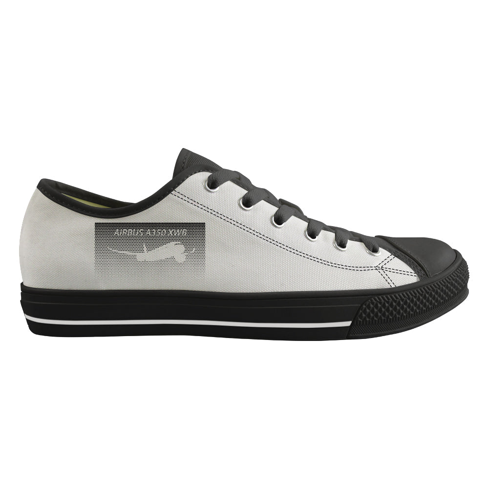 Airbus A350XWB & Dots Designed Canvas Shoes (Men)