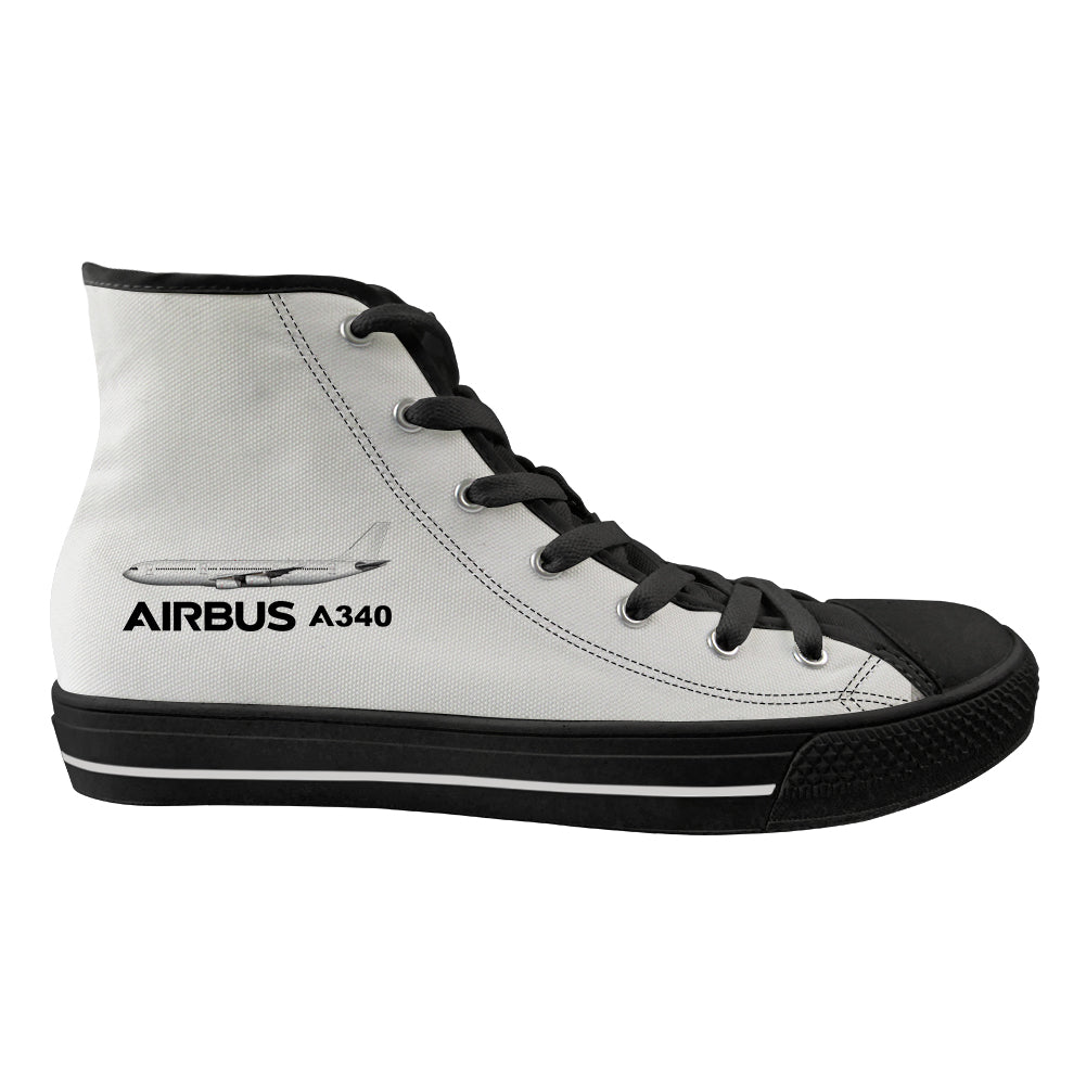 The Airbus A340 Designed Long Canvas Shoes (Women)