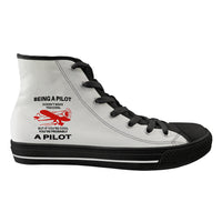 Thumbnail for If You're Cool You're Probably a Pilot Designed Long Canvas Shoes (Women)