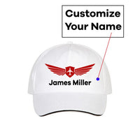 Thumbnail for Customizable Name & Badge Designed Hats Pilot Eyes Store White(Colour) 