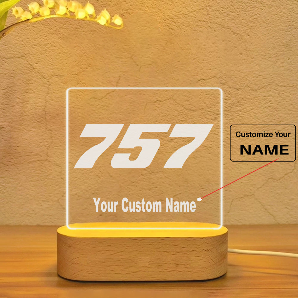757 Flat Text Designed Night Lamp