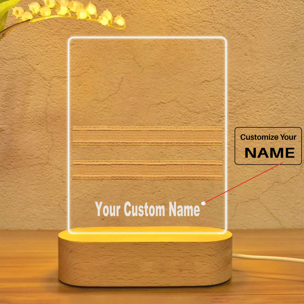 Pilot Epaulette 2 Lines Designed Night Lamp