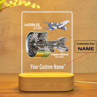 Thumbnail for Airbus A380 & GP7000 Engine Designed Night Lamp