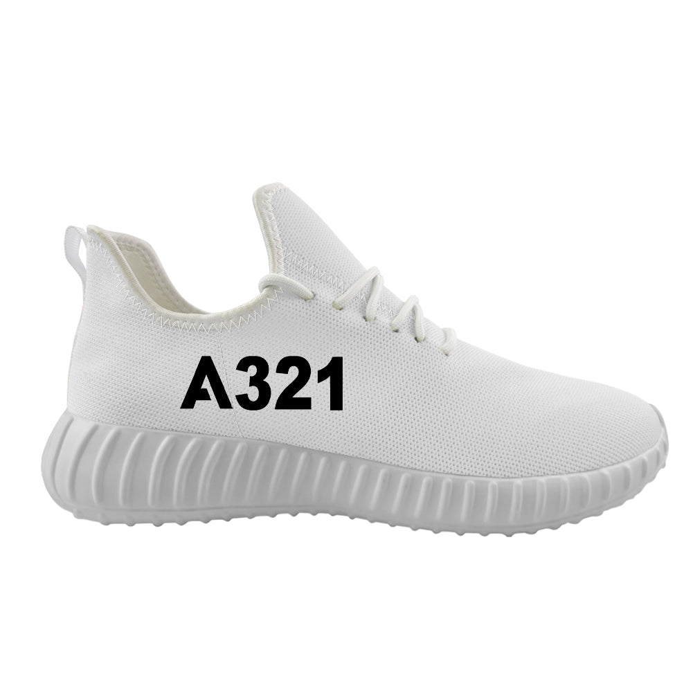 A321 Flat Text Designed Sport Sneakers & Shoes (WOMEN)