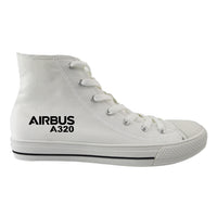 Thumbnail for Airbus A320 & Text Designed Long Canvas Shoes (Men)