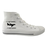 Thumbnail for If It Ain't Boeing I'm Not Going! Designed Long Canvas Shoes (Men)